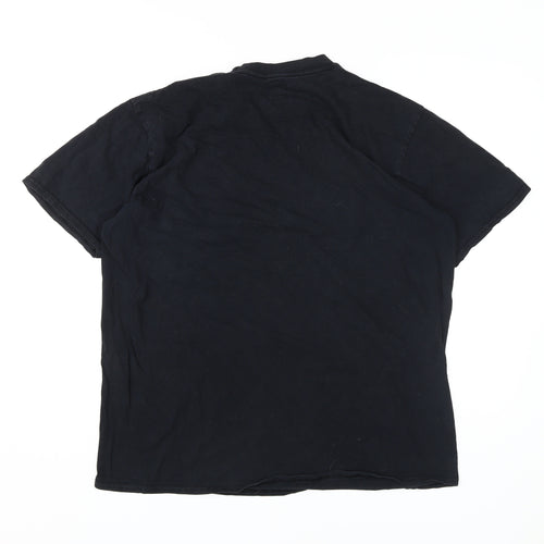 Hobo Jack Men's Black Cotton T-Shirt L Logo Crew