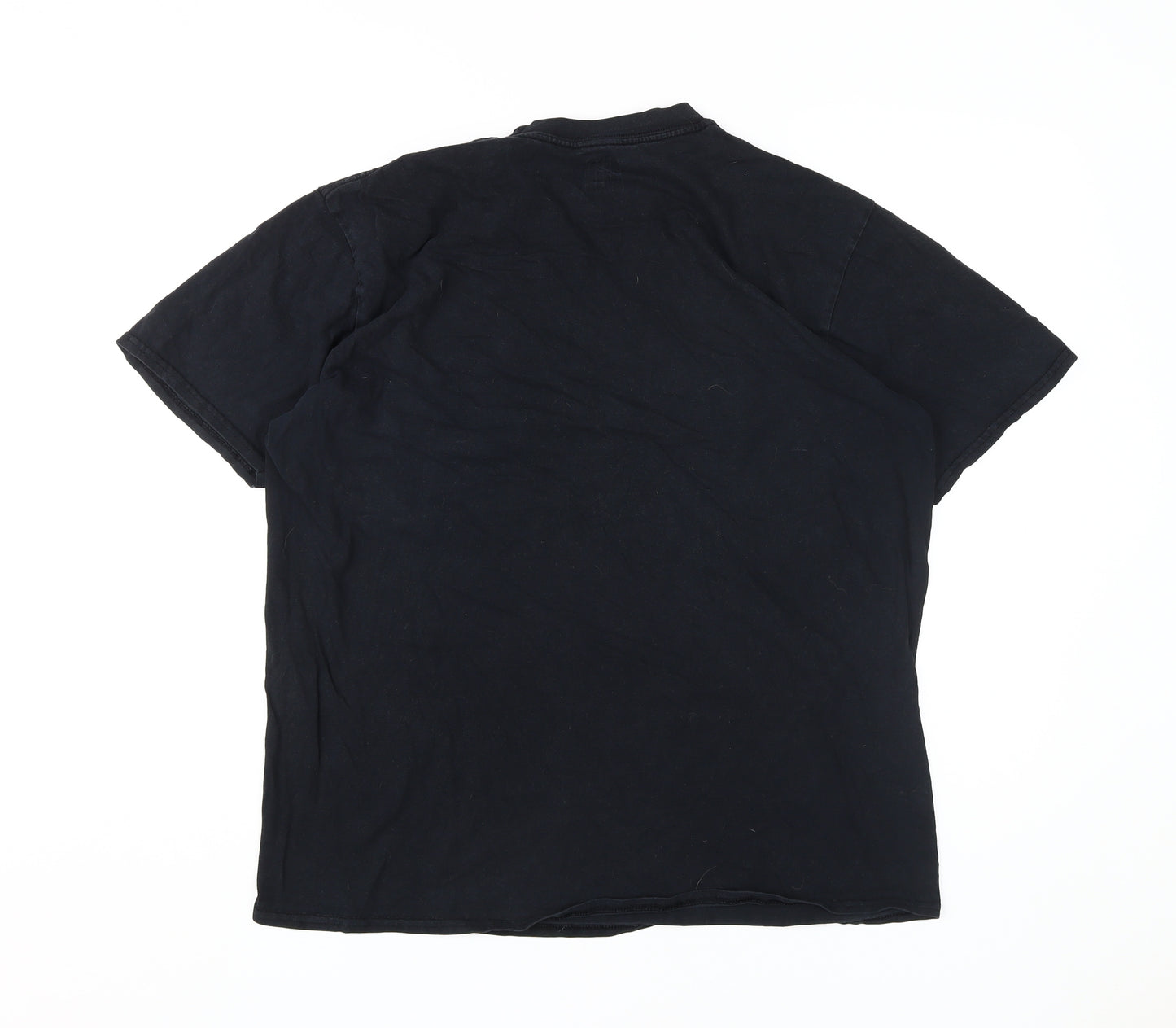 Hobo Jack Men's Black Cotton T-Shirt L Logo Crew