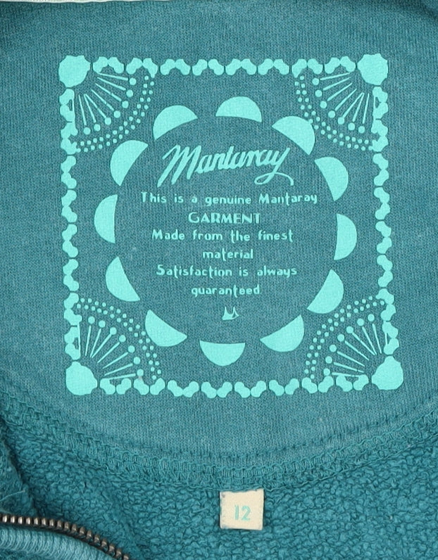 Mantaray Women's Green Full Zip Hoodie Size 12