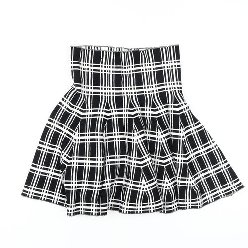 Cherry Koko Women’s Black Pleated Check Skirt S