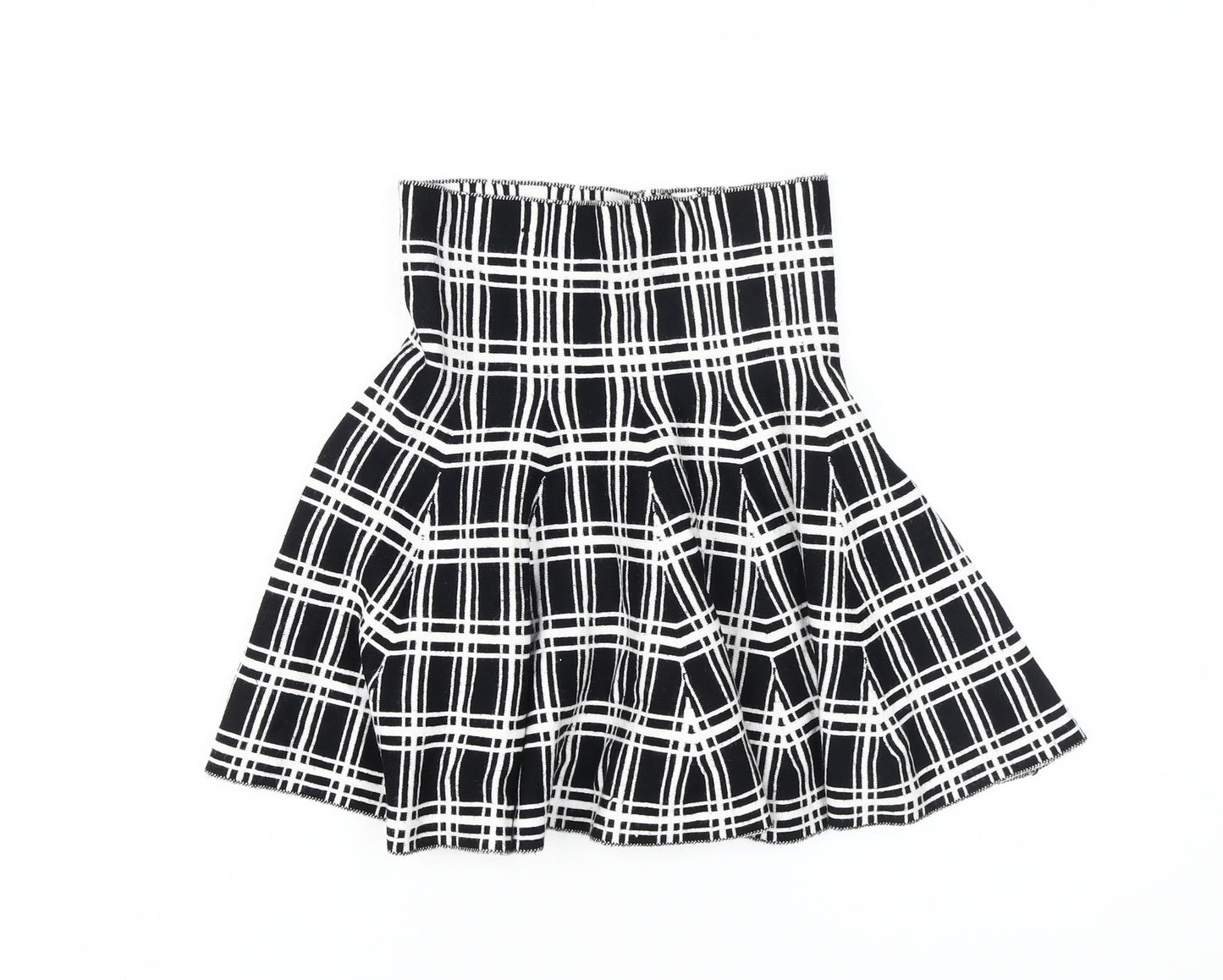 Cherry Koko Women’s Black Pleated Check Skirt S