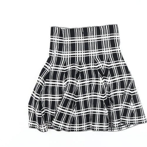Cherry Koko Women’s Black Pleated Check Skirt S