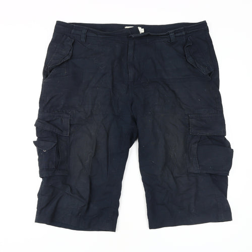 Jacamo Men's Black Cargo Shorts Size 38 Regular Fit