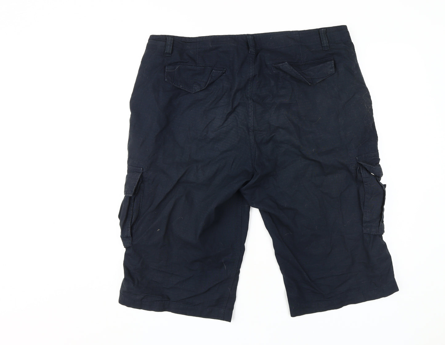 Jacamo Men's Black Cargo Shorts Size 38 Regular Fit