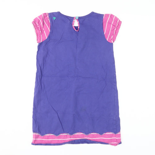 Hatley Girls Purple Butterfly Dress, Size 7, Casual Jersey