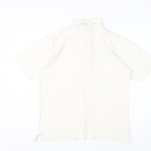 Disney Men's White S Polo Shirt - Mickey Mouse Graphic