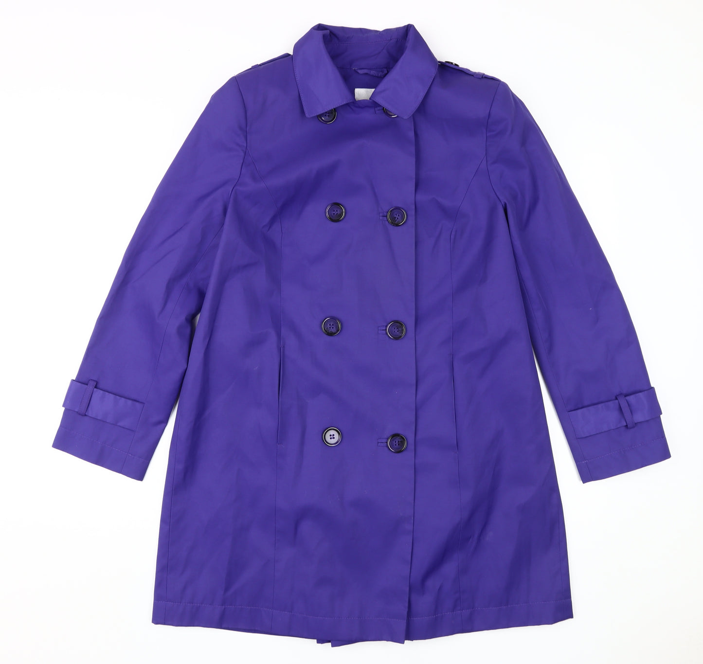 Debenhams Women's Purple Petite Trench Coat Size 12