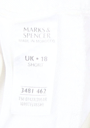 Marks and Spencer Women's White Trousers Size 18