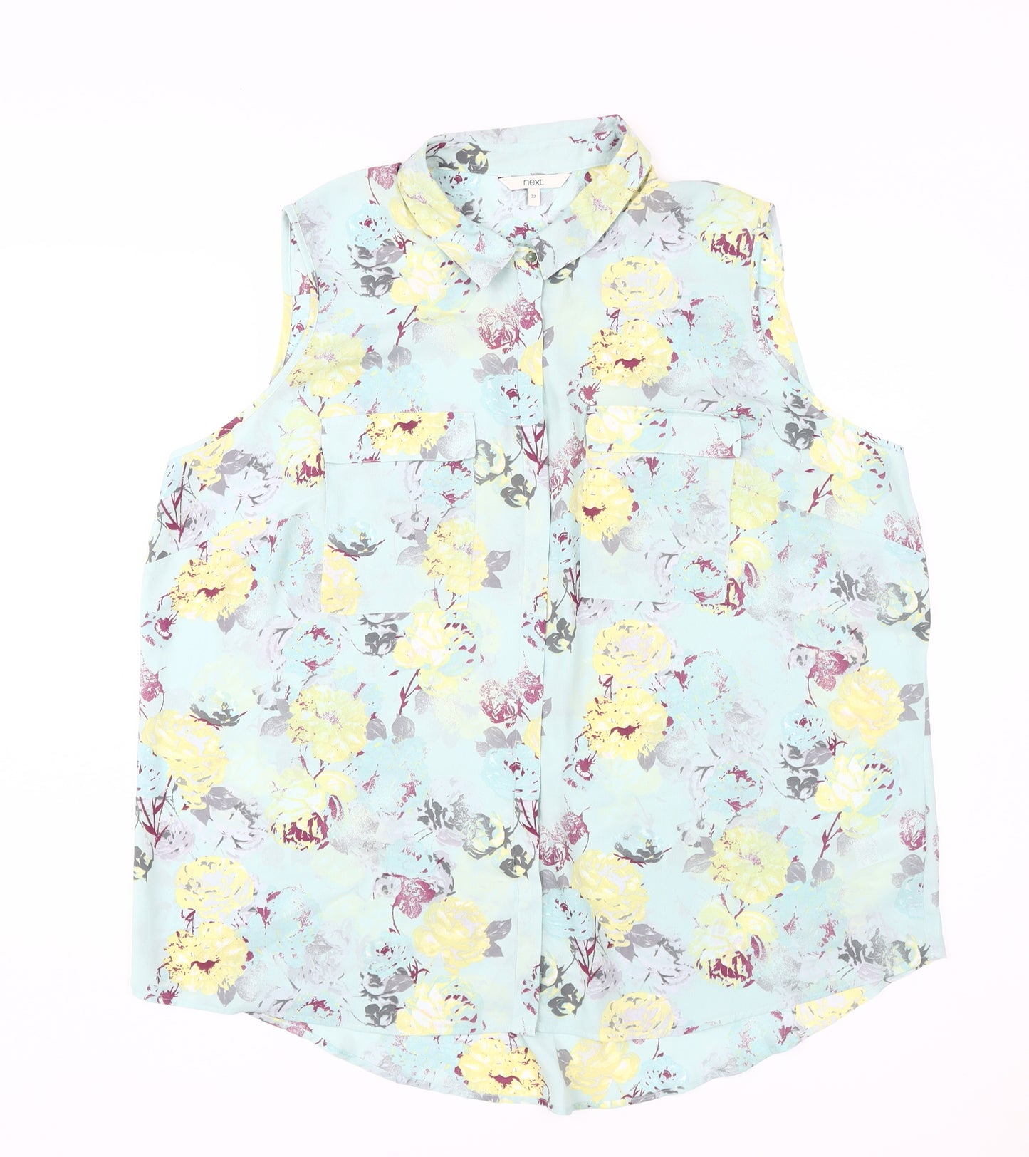 Next Women's Floral Blouse UK Size 22, Sleeveless