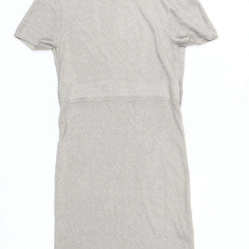 COS Women's Beige Knit V-Neck Dress - M