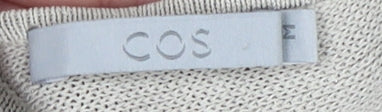 COS Women's Beige Knit V-Neck Dress - M