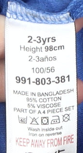 Sesame Street Boys Blue Graphic Long Sleeve T-Shirt 2-3 Years