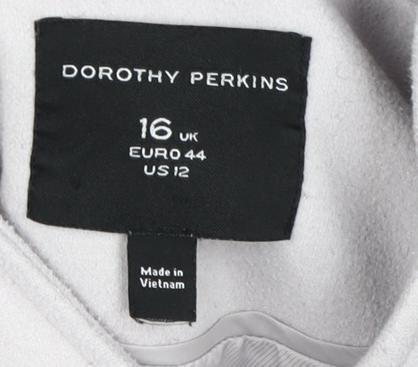 Dorothy Perkins Grey Women's Trench Coat Size 16