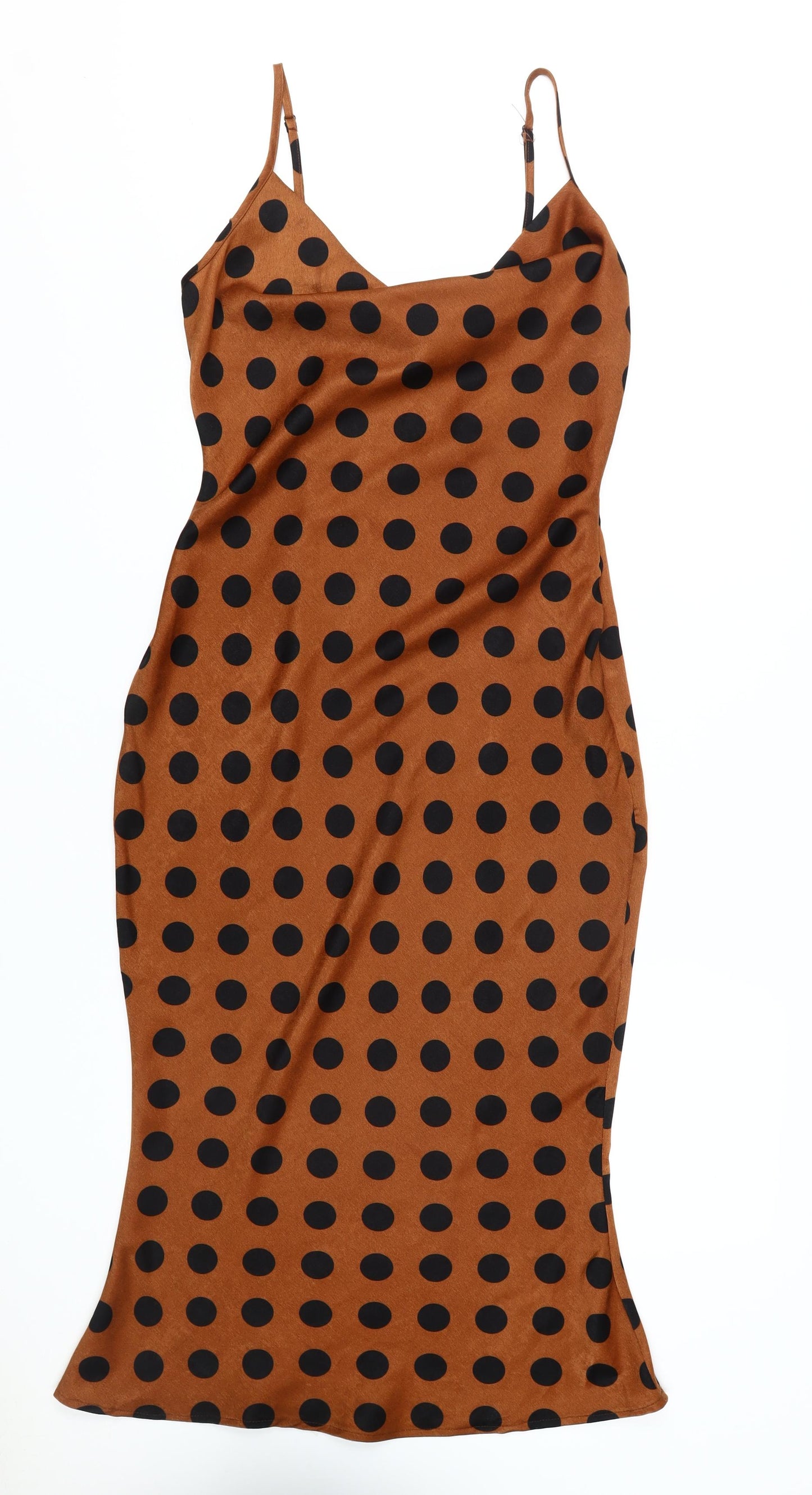 Women's Brown Polka Dot Slip Dress Size 12
