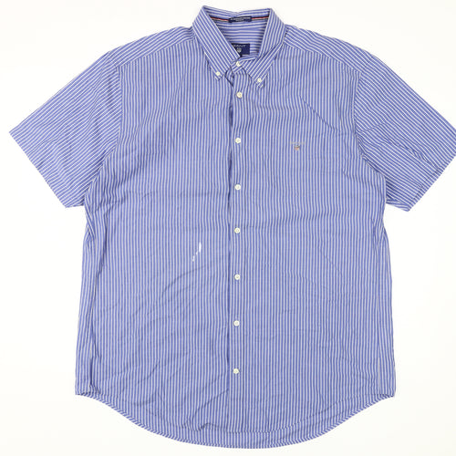 GANT Men's XL Blue Striped Button-Up Shirt