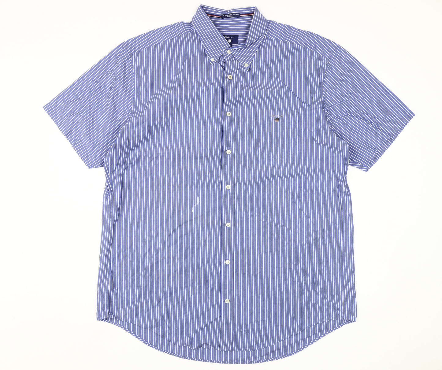 GANT Men's XL Blue Striped Button-Up Shirt