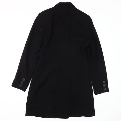 Equation Women's Black Overcoat Size 10 Business/Classic