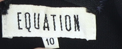 Equation Women's Black Overcoat Size 10 Business/Classic