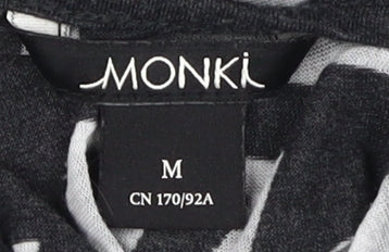 Monki Women's Black Geometric Tank Dress M