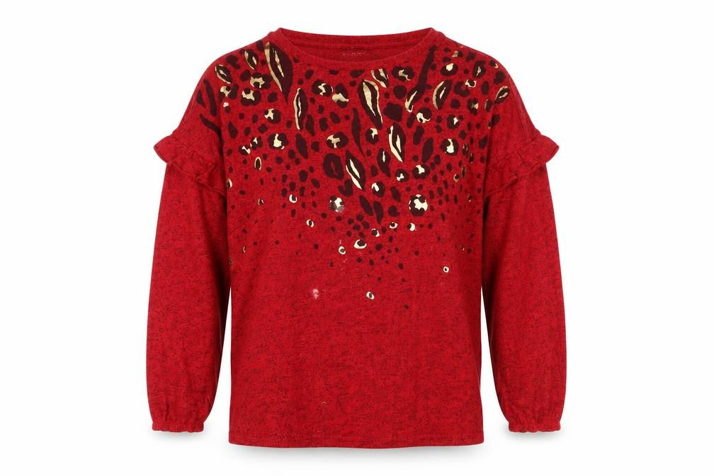 Kaleidoscope Women's Red Animal Print T-Shirt, Size 18