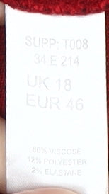 Kaleidoscope Women's Red Animal Print T-Shirt, Size 18