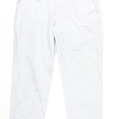 Marks and Spencer Men's White Chino Trousers, L, New