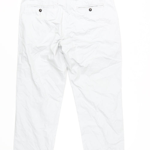 Marks and Spencer Men's White Chino Trousers, L, New
