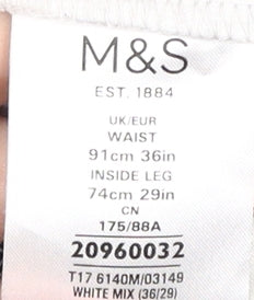 Marks and Spencer Men's White Chino Trousers, L, New