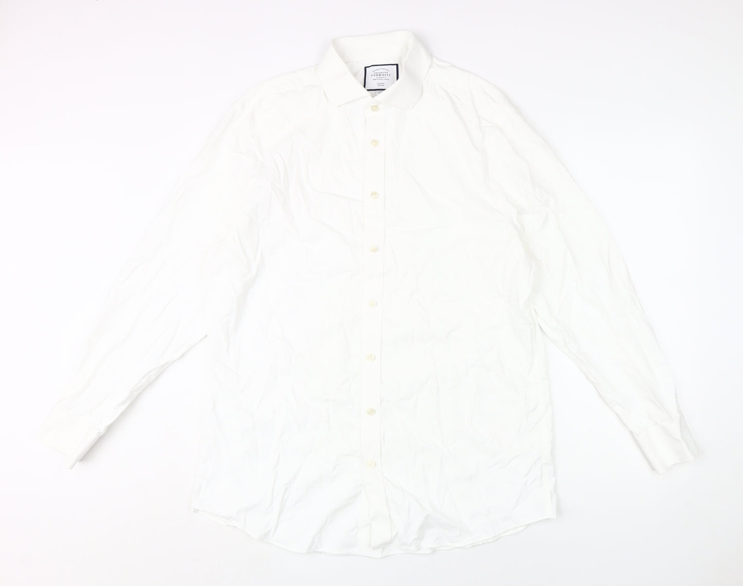 Charles Tyrwhitt Men's White Slim Fit Dress Shirt