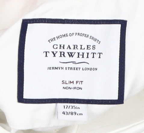 Charles Tyrwhitt Men's White Slim Fit Dress Shirt 17/43