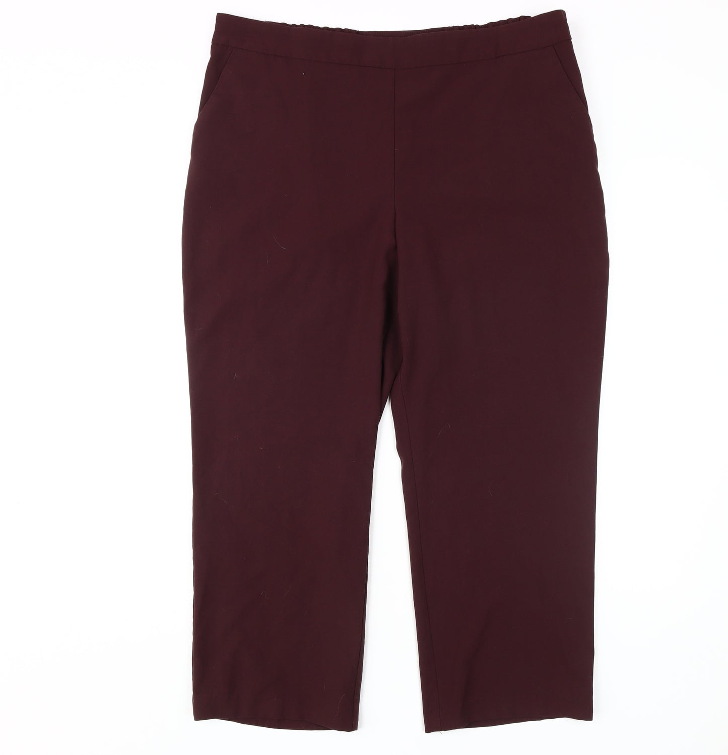 Marks and Spencer Women's Brown Cropped Trousers, Size 18