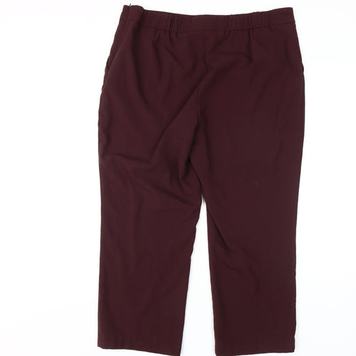 Marks and Spencer Women's Brown Cropped Trousers, Size 18