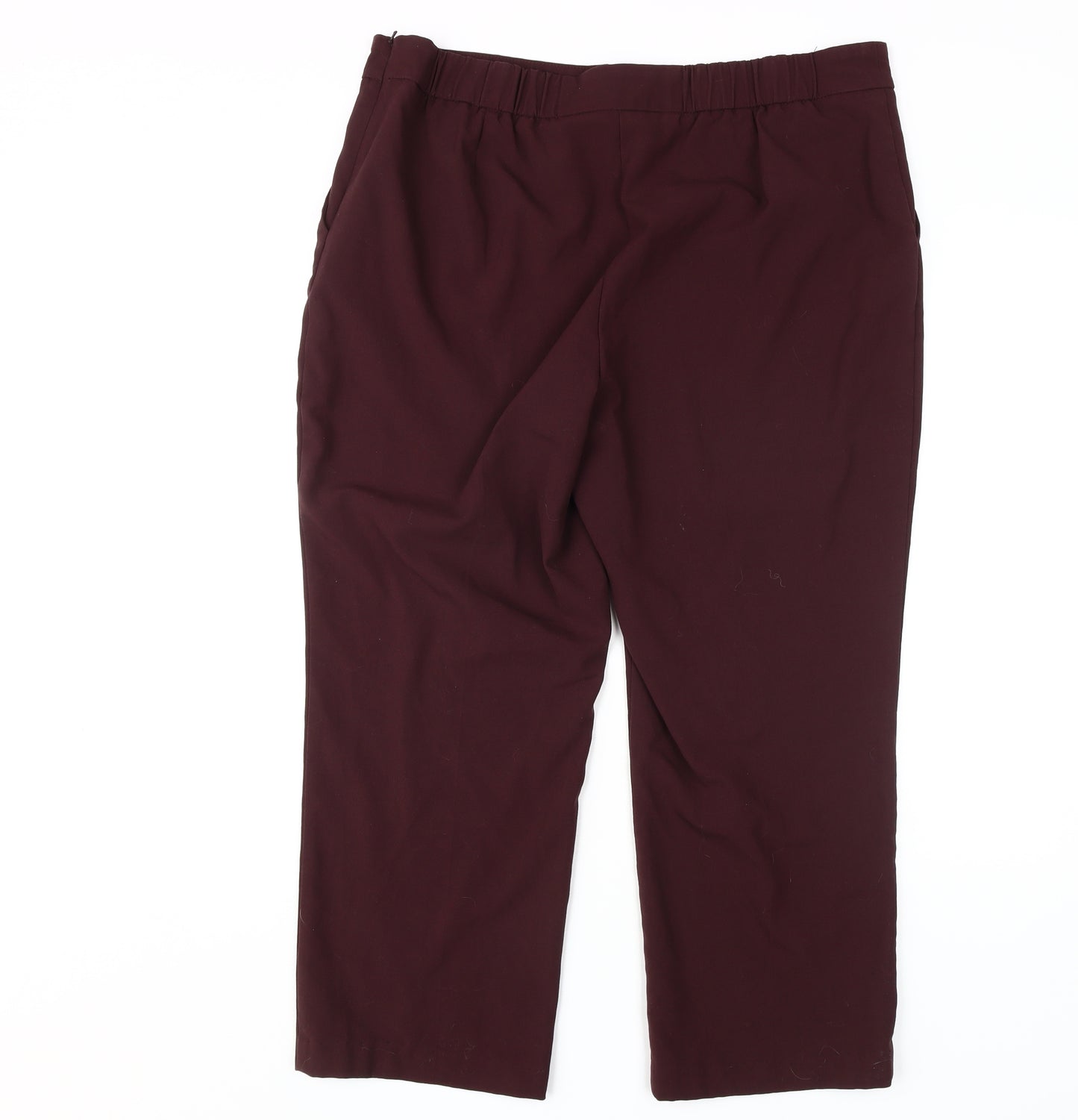 Marks and Spencer Women's Brown Cropped Trousers, Size 18