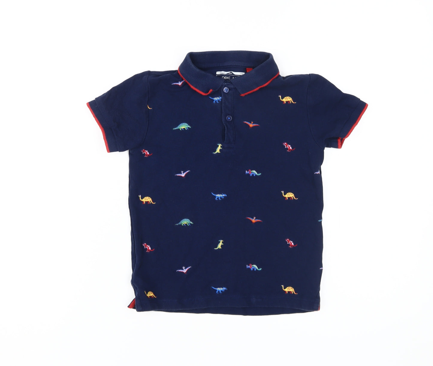 Next Boys Blue Dinosaur Graphic Polo, 5-6 Years