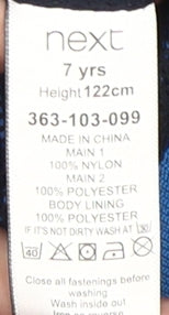 Next Boys Blue Jacket 7 Years Zip Lined Casual