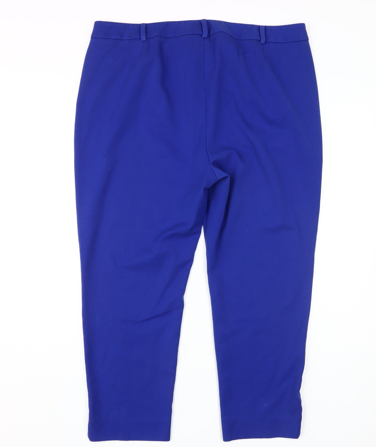 Marks and Spencer Women's Blue Trousers Size 18 Stretch