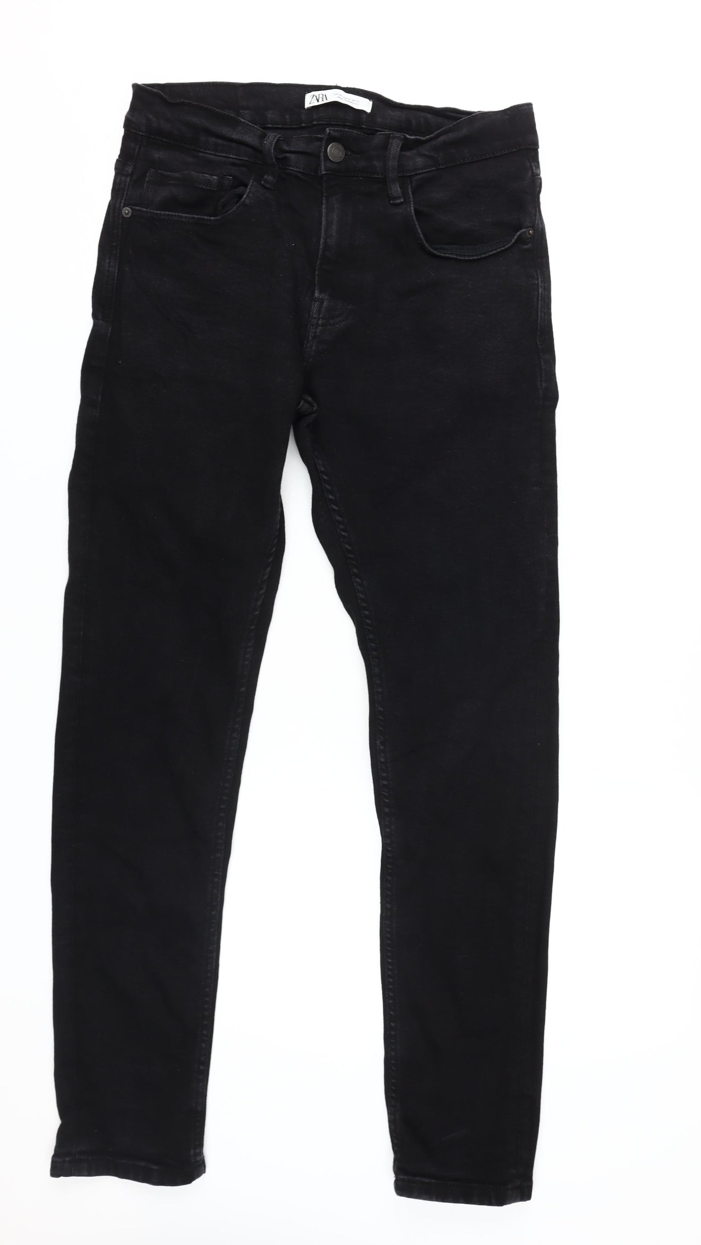 Zara Women's Black Skinny Jeans Size 12, Cotton Blend