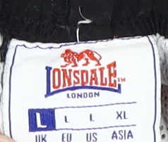 Lonsdale Men's Black Cargo Shorts L