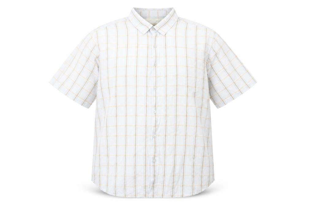 Rocha.John Rocha Men's White Check Short Sleeve Shirt 2XL