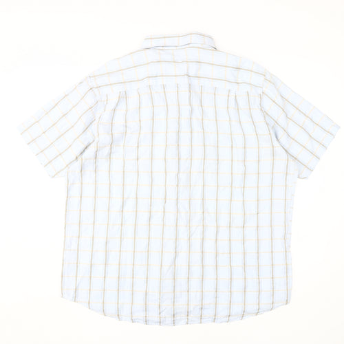 Rocha.John Rocha Men's White Check Short Sleeve Shirt 2XL