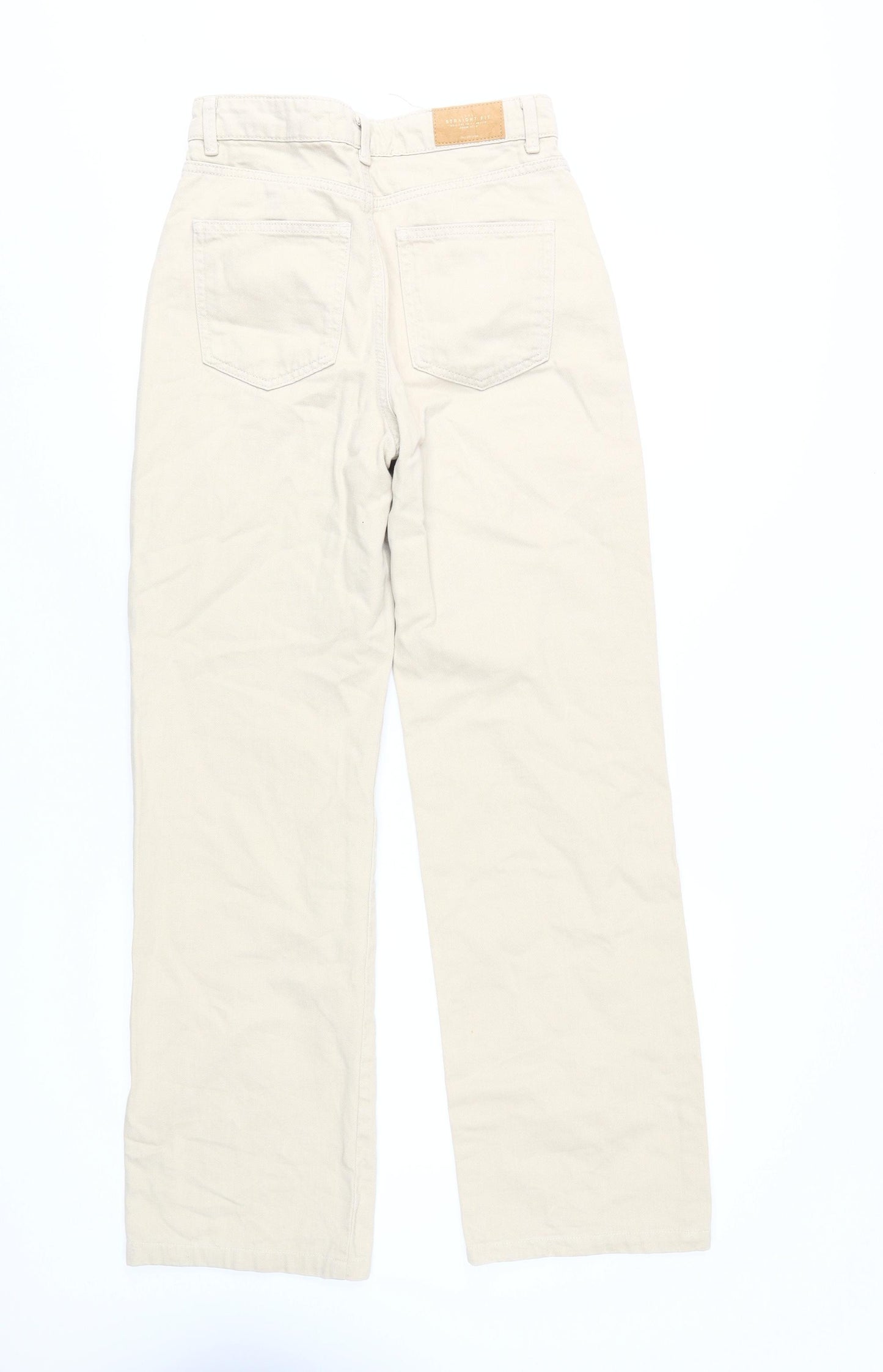 Stradivarius Women's Beige Straight Jeans Size 6