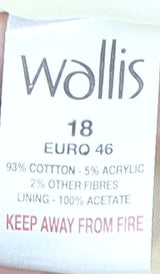 Wallis Women's Beige Pencil Skirt, Size 18