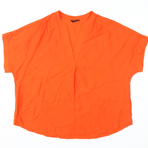 ET VOUS Women's Orange Relaxed Dolman Blouse Size 18
