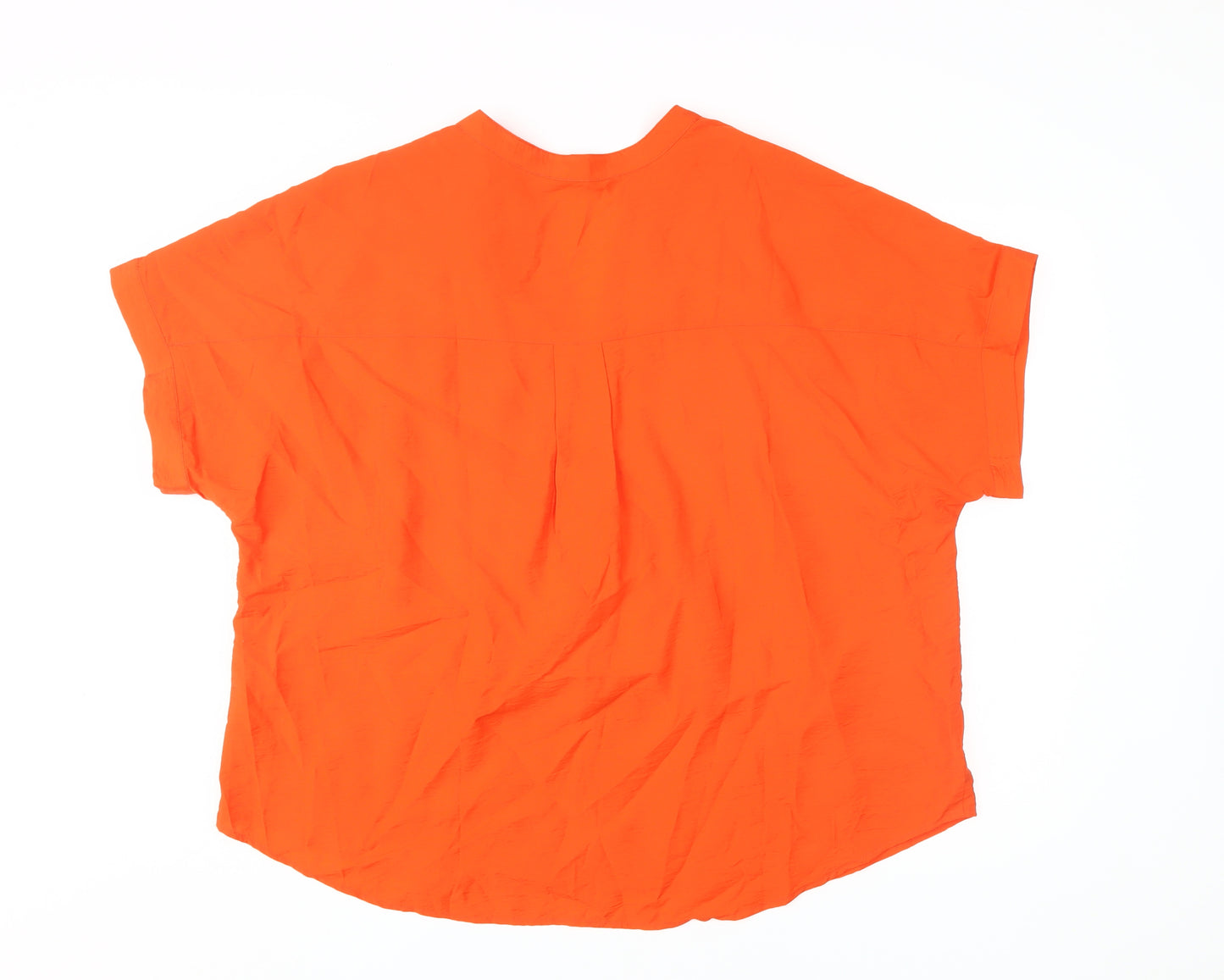 ET VOUS Women's Orange Relaxed Dolman Blouse Size 18