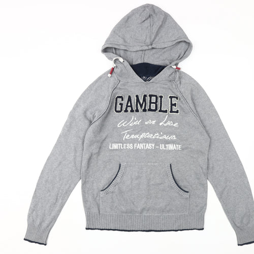DEVRED Men's Grey Pullover Hoodie, Large, Urban Style