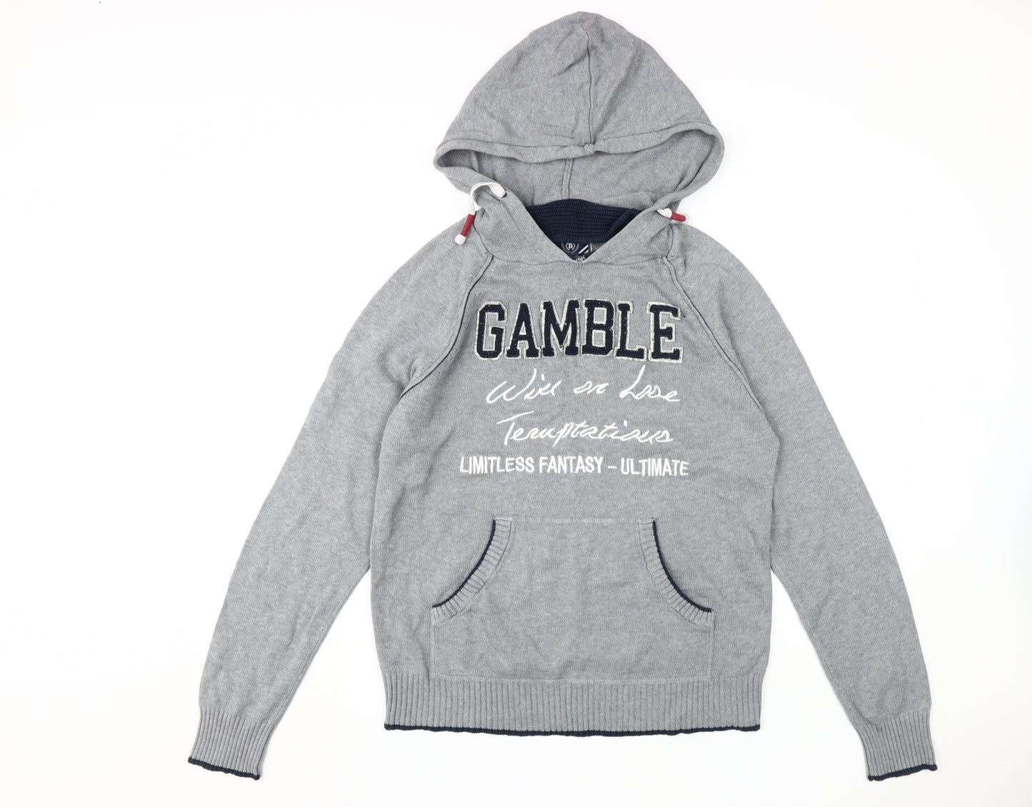 DEVRED Men's Grey Pullover Hoodie, Large, Urban Style