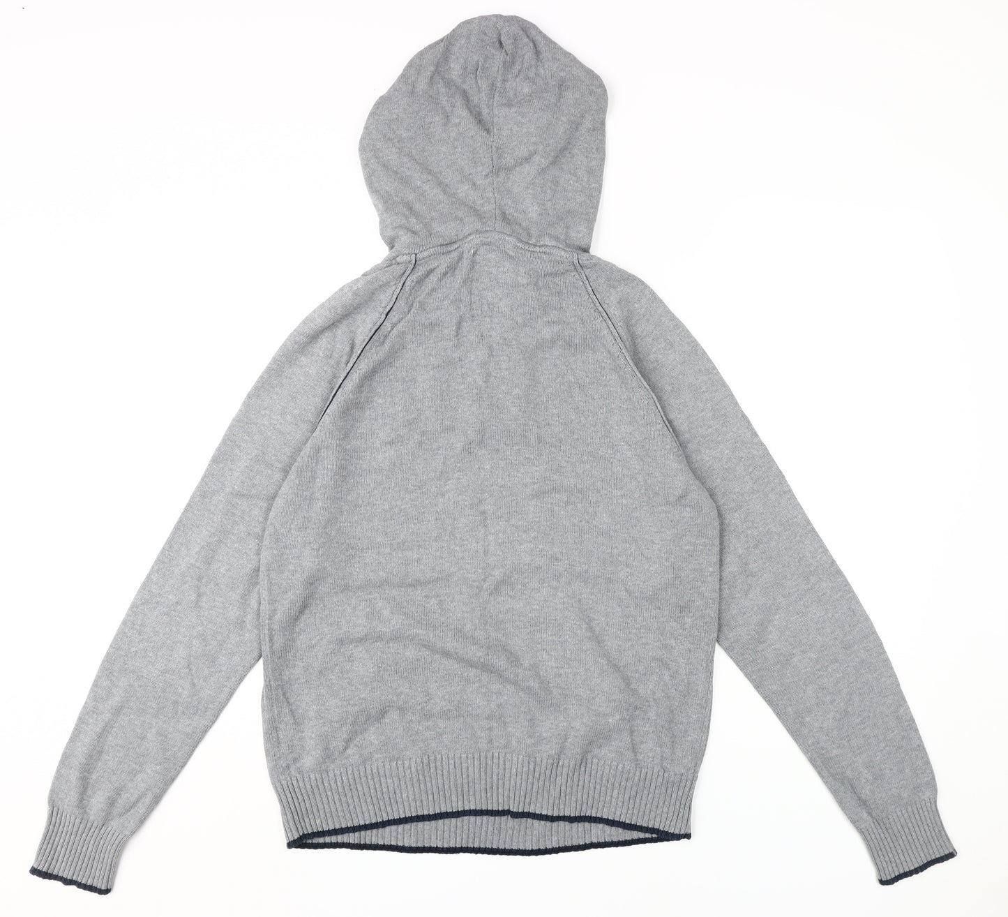 DEVRED Men's Grey Pullover Hoodie, Large, Urban Style