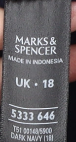 Marks and Spencer Women's Navy Fleece Jacket Size 18