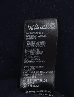 Marks and Spencer Women's Navy Fleece Jacket Size 18