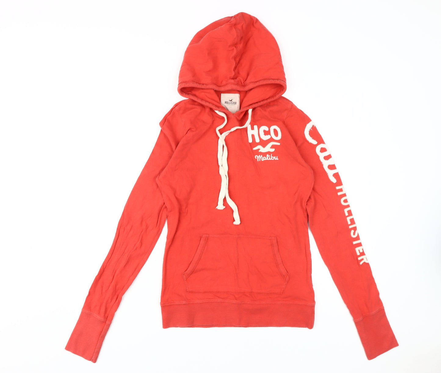 Hollister Women's Red Pullover Hoodie L